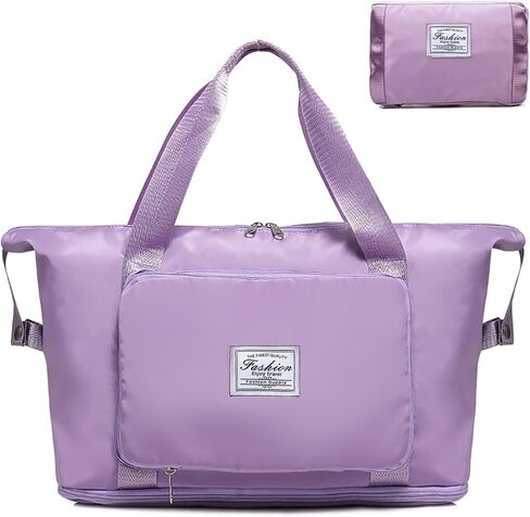 حقائب رياضية للجيم للرجال والنساء، حقائب سفر كبيرة من القماش الخشن، حقائب عصرية قابلة للتوسيع لعطلات نهاية الأسبوع الليلية للسباحة واليوجا وصالة الألعاب الرياضية باللون الرمادي in Kuwait