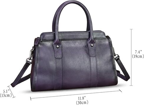 Genuine Leather Satchel for Women Top Handle Bags Handmade Purse Vintage Crossbody Handbags Retro Leather Pouch Bag in Saudi Arabia