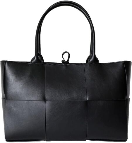 Women Large Leather Woven Shoulder Bag Crossbody Bag,Ladies Top Handle Satchel Tote Work Bag with Matching Clutch in Kuwait