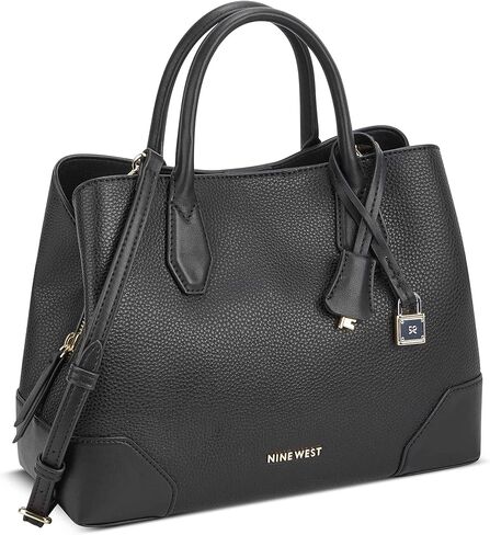 Nine West Brooklyn Jet Set Satchel, Black in Saudi Arabia