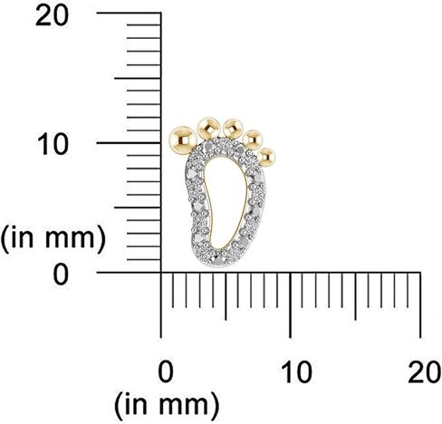 مجوهرات جميلة 925 من الفضة الإسترليني 1/8 قيراط (ctw) أقراط دائرية من الألماس الأبيض الطبيعي لطيف ببصمة الطفل للنساء والفتيات (H-I / I1-I2 / 0.13 CTTW) | أقراط بسيطة ورقيقة in Kuwait
