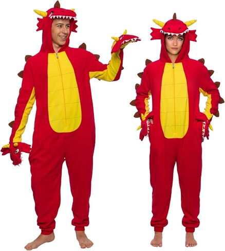 Funziez! هيدرا دراجون قطعة واحدة - بذلة أزياء خيالية للبالغين من القطيفة in Kuwait