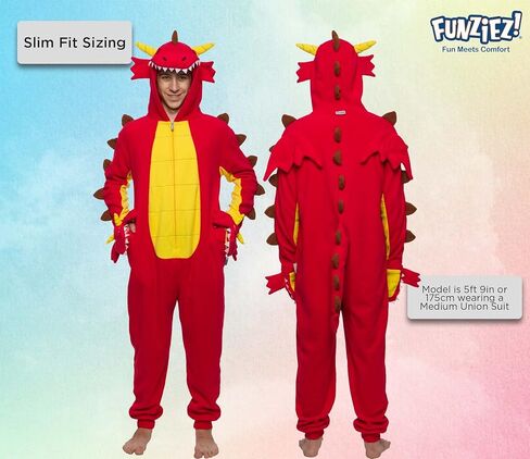 Funziez! هيدرا دراجون قطعة واحدة - بذلة أزياء خيالية للبالغين من القطيفة in Kuwait