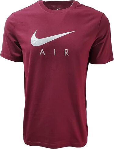 تي شيرت Nike Air Swoosh Crewneck للرجال (X-Large، كستنائي داكن/فضي) in Saudi Arabia
