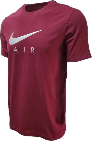 تي شيرت Nike Air Swoosh Crewneck للرجال (X-Large، كستنائي داكن/فضي) in Saudi Arabia