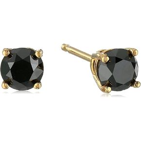 14k Yellow Gold Black Diamond Stud Earrings (1/2cttw, I3 Clarity) in Saudi Arabia