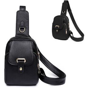 Yaopeing Trendy Sling Bag for Women,Small Crossbody Fanny Packs Leather Multipurpose Purse Chest Bag for Travel in Kuwait