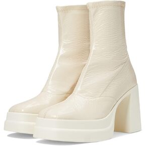 Free People Double Stack Platform Boot for Women - Squared Toe with High Block Heel, Chic and Fashionable Boots Bone Patent EU 36.5 (US Women's 6.5) M in Saudi Arabia