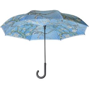 Galleria Reverse Close Stick Umbrella Van Gogh Almond Blossom-art on both sides, Multicoloured, L in Kuwait