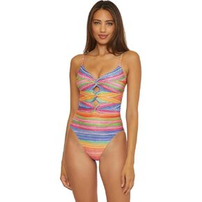 BECCA Women's Standard Shoreline One Piece Swimsuit, Plunge Neck, Cutout, Bathing Suits in Saudi Arabia
