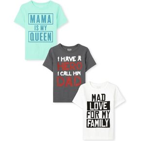 The Children's Place Toddler Boys Short Sleeve Multi Color Graphic T-Shirt, 3 Pack in Saudi Arabia