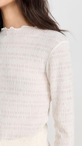 Vince Women's Long Sleeve Smocked Top in Saudi Arabia