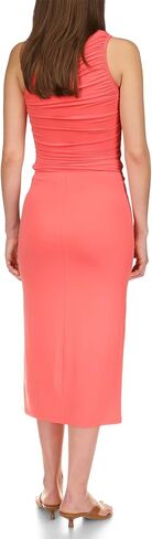 Michael Kors Drawstring Ruched Midi Skirt Sangria SM in Saudi Arabia