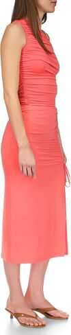 Michael Kors Drawstring Ruched Midi Skirt Sangria SM in Saudi Arabia