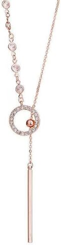 Z-Jeris Long Pendant Necklace Jewelry Y-Chain Circle Round Necklace for Women and Girls in Kuwait