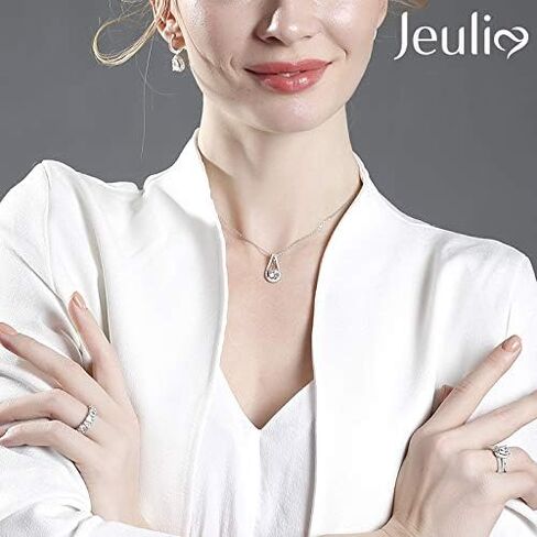 Jeulia Hug Me Endless Joy Skull Heart Cut قلادة من الفضة الاسترليني للنساء زوجة صديقة خطوبة ذكرى زواج عيد ميلاد عيد الحب مع صندوق مجوهرات in Saudi Arabia