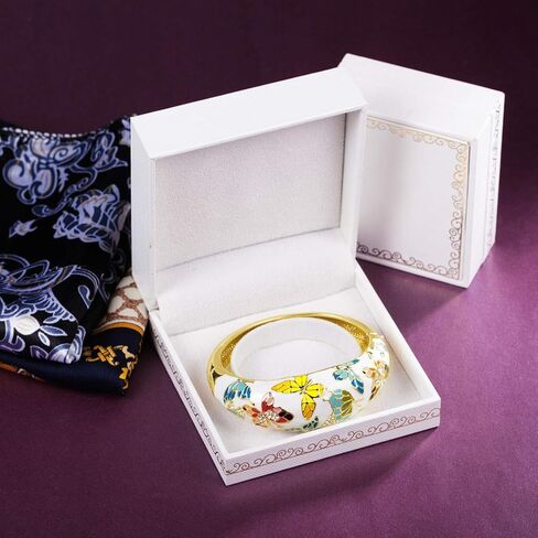 QIANSE Bracelet for Women, Spring of Versailles Plated Handcrafted Bangles, Gift with Delicate Jewelry Box, Jewelry Gifts for Women Mom Wife Girls in Kuwait