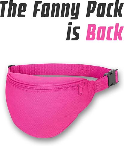 BuyAgain Fanny Pack, Unisex 2 Zipper Quick Release Buckle Travel Sport Running Waist Fanny Pack For Women Men in Kuwait