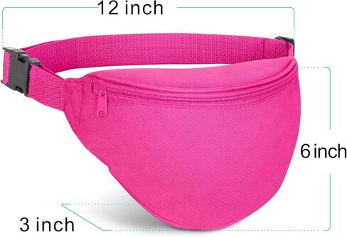BuyAgain Fanny Pack, Unisex 2 Zipper Quick Release Buckle Travel Sport Running Waist Fanny Pack For Women Men in Kuwait