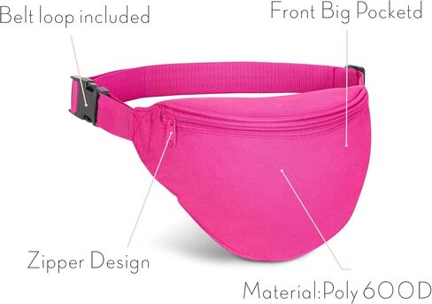BuyAgain Fanny Pack, Unisex 2 Zipper Quick Release Buckle Travel Sport Running Waist Fanny Pack For Women Men in Kuwait