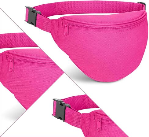 BuyAgain Fanny Pack, Unisex 2 Zipper Quick Release Buckle Travel Sport Running Waist Fanny Pack For Women Men in Kuwait
