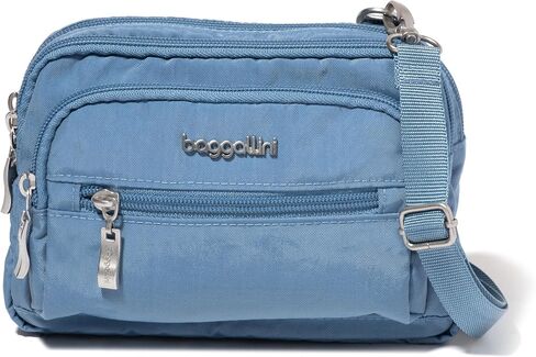 Baggallini Triple Zip Crossbody Bag for Women - Convertible Crossbody Fanny Pack Belt Bag - Lightweight Water-resistant in Saudi Arabia