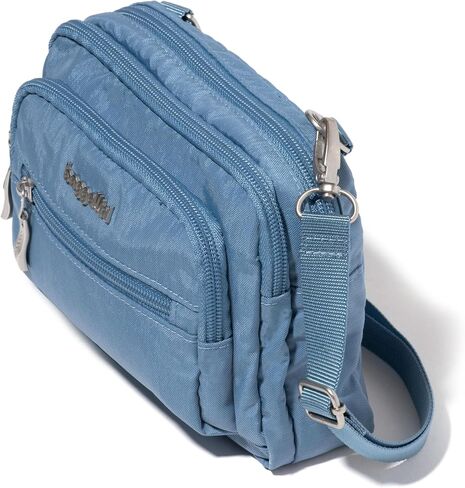 Baggallini Triple Zip Crossbody Bag for Women - Convertible Crossbody Fanny Pack Belt Bag - Lightweight Water-resistant in Saudi Arabia