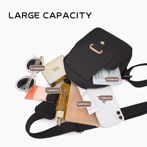 Yaopeing Trendy Sling Bag for Women,Small Crossbody Fanny Packs Leather Multipurpose Purse Chest Bag for Travel in Kuwait