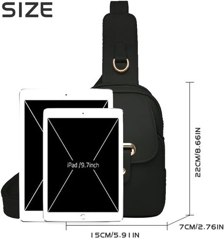 Yaopeing Trendy Sling Bag for Women,Small Crossbody Fanny Packs Leather Multipurpose Purse Chest Bag for Travel in Kuwait