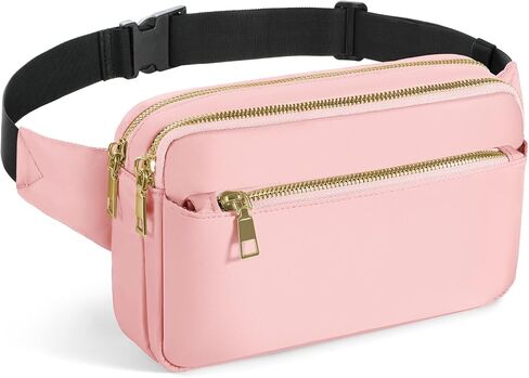 CXWMZY Fanny Packs للنساء والرجال، حقيبة خصر أنيقة وحقيبة بوم مع جيوب متعددة سعة كبيرة، حقيبة فاني لطيفة كاجوال لديزني والسفر والتسوق وركوب الدراجات والجري (أسود) in Kuwait
