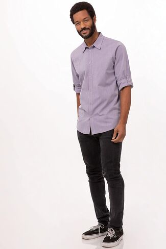 Chef Works Men's Modern Chambray Dress Shirt in Saudi Arabia