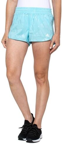 adidas Women's Pacer Woven Deboss Shorts (as1, Alpha, M, Regular, Regular, Hazy Sky, Regular Fit) in Saudi Arabia