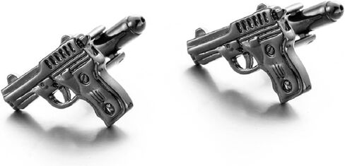 أزرار أكمام مسدس للرجال، أزرار أكمام مسدس مسدس، أزرار أكمام للأذرع مسدسات اليد، أزرار أكمام أكمام للمسدسات السوداء، قميص بنادق سوداء أزرار أكمام فرنسية، أفضل رجل زفاف أزرار أكمام هدية in Kuwait