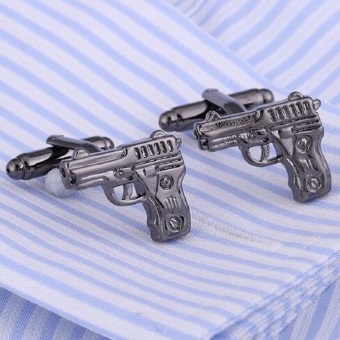 أزرار أكمام مسدس للرجال، أزرار أكمام مسدس مسدس، أزرار أكمام للأذرع مسدسات اليد، أزرار أكمام أكمام للمسدسات السوداء، قميص بنادق سوداء أزرار أكمام فرنسية، أفضل رجل زفاف أزرار أكمام هدية in Kuwait