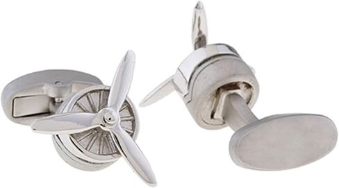Vcufflinks Airplane Pilot Cufflinks Plane Propeller Cuff Links in Saudi Arabia
