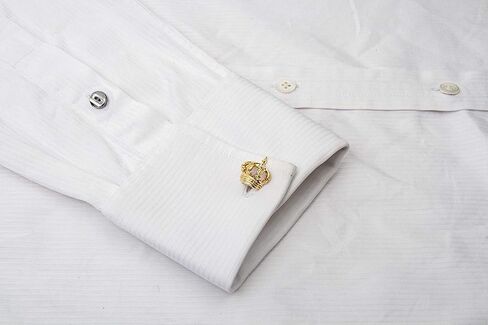 A N KINGPiiN Royal Crown Cufflinks for Men (Gold) in Kuwait