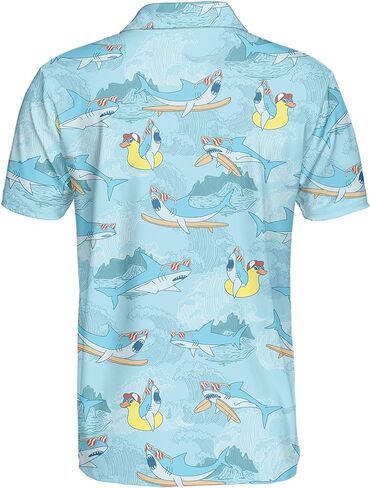 قمصان جولف للرجال من باجيمو، قمصان جولف مضحكة للرجال، قميص بولو هاواي قمصان استوائية للرجال in Kuwait