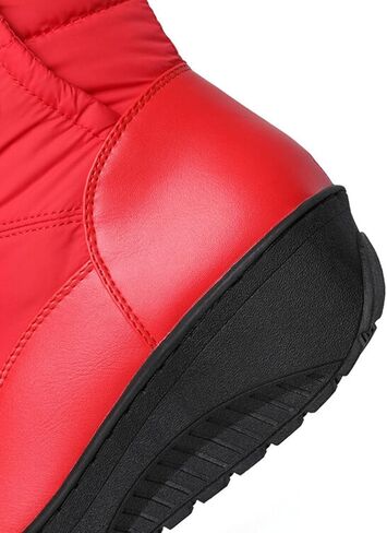 Myallfeet Women's Winter Warm Thick Sole High Tube Snow Boots Waterproof And Comfortable Fur Lining Warm Winter Boots Wedge Boots With Assist Support in Saudi Arabia