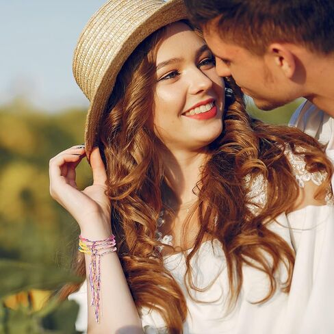 Hotop 30 قطعة اليدوية مضفر سلسلة أساور الملونة الصداقة الحبال موضوع سوار للمعصم الكاحل النساء الفتيات الاطفال الرجال هدية in Saudi Arabia