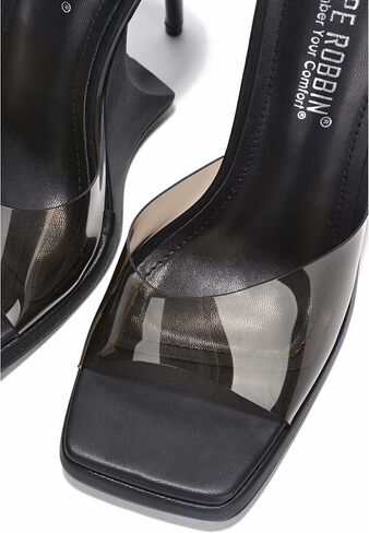 Cape Robbin Magana Sexy Stiletto Peep Toe High Heels for Women, Women's Square Open Toe Heeled Mules in Kuwait