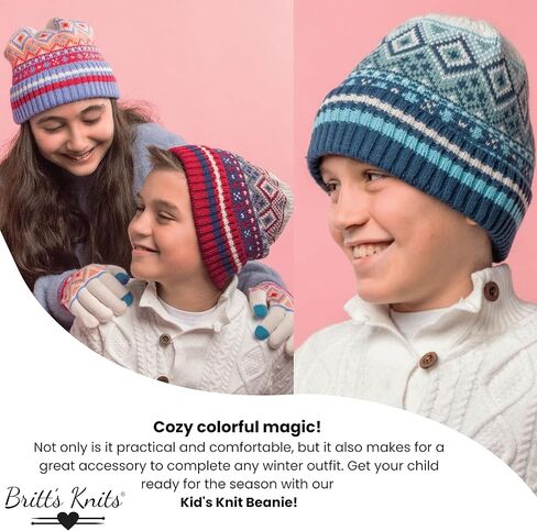 قبعة Britt's Knits للأطفال من Fair Isle Knit للطقس البارد للأولاد والبنات والأطفال الصغار in Kuwait