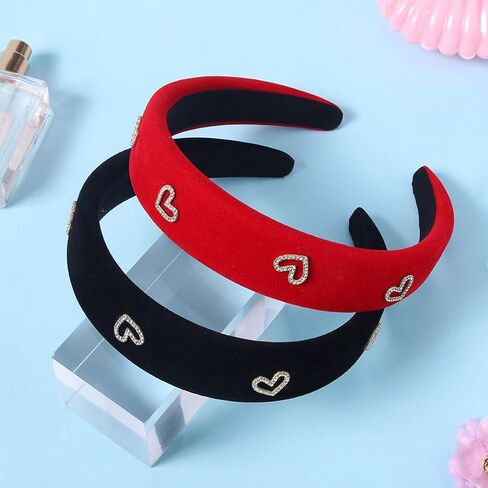 Valentine's Day Headband Heart Headband Glitterr Hair Band Valentine's Day Hair Accessories for women Party Supplies in Saudi Arabia