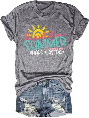 Teacher Shirts for Women Last/First Day of School 100 Days of Loving School Inspirational Graphic Tees Tops in Saudi Arabia