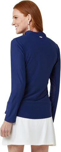 Cabana Life Long Sleeve Sport Top, Breathable, UPF 50+,Quarter Zip, Nylon/Spandex in Kuwait