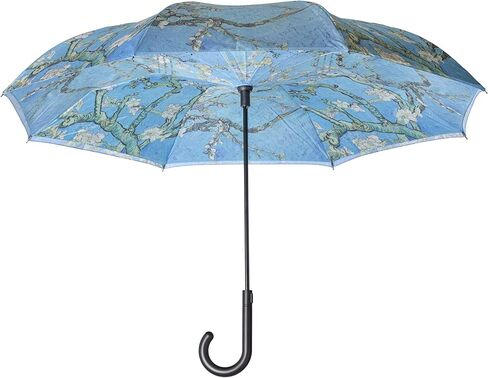 Galleria Reverse Close Stick Umbrella Van Gogh Almond Blossom-art on both sides, Multicoloured, L in Kuwait