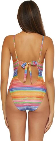 BECCA Women's Standard Shoreline One Piece Swimsuit, Plunge Neck, Cutout, Bathing Suits in Saudi Arabia