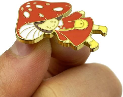 الفطر المينا دبابيس مجموعة مضحك لطيف الفطر الكرتون التلبيب دبابيس لحقائب الظهر السترات القبعات أكياس رواية شارة بدبابيس الهدايا والمجوهرات in Kuwait