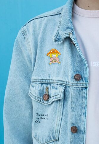 الفطر المينا دبابيس مجموعة مضحك لطيف الفطر الكرتون التلبيب دبابيس لحقائب الظهر السترات القبعات أكياس رواية شارة بدبابيس الهدايا والمجوهرات in Kuwait