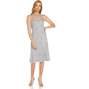 Adrianna Papell Women's Beaded Tea Length Dress in Kuwait