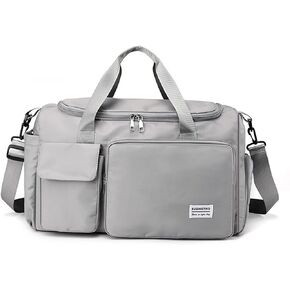 CORIOS Travel Duffel Bag for Women and Men Sports Gym Tote Bag Foldable Weekender Overnight Bag Carry-on Bags with Shoes Compartment Lightweight Shoulder Bag for Travel Gym Sport Daily Use Black